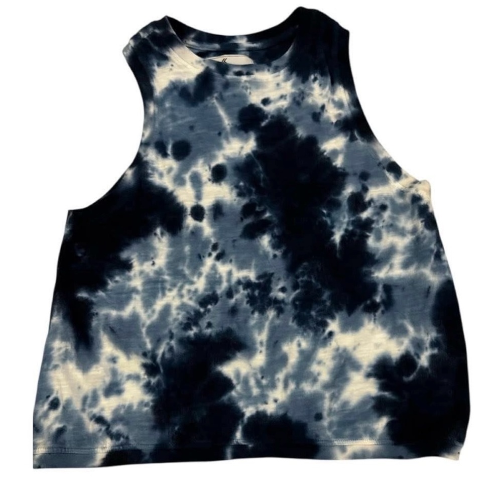 Kyodan Black and White Tie-Dye‎ Tank Top